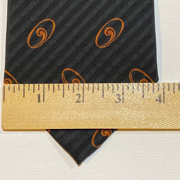 GIORGIO ARMANI Mens Silk Neck Tie Cravatte ~ Blue & Orange~ 58”~ EUC! - Picture 9 of 11